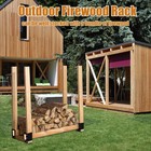 4 Pack Firewood Log Storage Rack Bracket indoor Outdoor Adjustable Heavy Duty