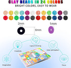 6000 pcs Clay Beads Kit  24 Colors Diy Jewelry   Bracelet Making For Teen Girls