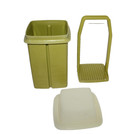 Vintage Tupperware Pickle Keeper Container Avocado Green Complete  1330-8 Retro