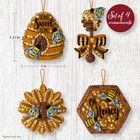   Beehive Bliss  Felt Applique 4 Piece Ornament Making Kit  Perfect For Diy A   