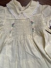 Vintage Smocked Baby Dress Embroidered