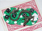 Poker Card Guard Brass Snake Dragon Dice Aces Hand-crafted