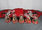 5 Vtg Coca Cola Chrismas 90s Santa Globe Dome And Table Runner 13 x70  