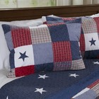 3-piece Caroline Patriotic Quilt Set - Americana Stars And Plaid Patchwork Be   