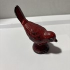 Vintage Cast Iron Red Bird Paperweight