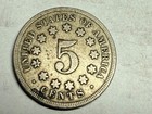 1868 Shield Nickel  Vg  Reverse Planchet Flaw At Edge   na8