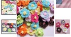 Pack Of 100 Hand-crocheted 1  Colorful Flowers - Perfect Craft Embellishments