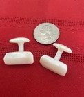 Antique Cufflinks Hand-carved Mother Of Pearl Mop Victorian Era Very Nice 