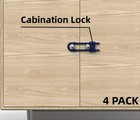 4 Pack Child Proof Sliding Cabinet Door Code Locks Baby Safety Cupboard Locks   