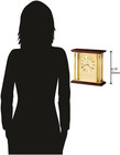 Howard Miller Carlton Tabletop Clock   High Gloss Wood Finish  Brass Accents  Re