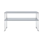 14 In  X 60 In  Amgood Stainless Steel Double Deck Over Shelf