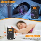 Portable Pocket Emergency Digital Am Fm Radio W speaker 3 5mm Jack Alarm Clock
