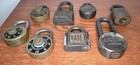 Lot Of 8 Vintage Yale Segal Corbin Hurd Padlocks Locks No Key Old Used Usa Nice 