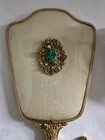 Vintage Hand Held Ornate Vanity Mirror  Brush   Comb Set 