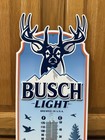 Busch Lite Beer Thermometer Sign Deer Hunt Bar Vintage Style Wall Decor