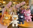 Lovely Bear Keychain Cartoon Pink Bear Keychain Pendant Bag Decoration Gifts