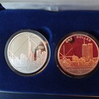 National Collector s Mint 2004 Freedom Tower Proof  999 Silver 2-coin Set Coa