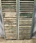 Antique Pair House Window Wood Louvered Shutters 16x58 Shabby Green Old 920-25b