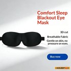 Sleep Mask 3d Contoured Memory Foam Eye Cover Soft Blindfold For Travel Nap 1pc