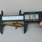 Brass Shark Figurine Mini Metal Shark Statue Desktop Nautical Decor Gift
