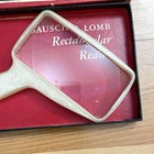 Vintage Bausch   Lomb Rectangular Reading Magnifying Glass 2x4 In Ivory 81-33-77