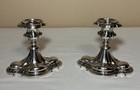 Pair Antique Reed   Barton Art Nouveau Lobed Candlesticks Ii