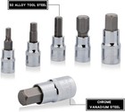 Hex Bit Socket Set Premium S2 Alloy Steel   13-piece Metric 2mm - 14mm Allen