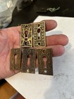 5 Antique Art Craft Eastlake Victorian Door Brass Keyhole Escutcheon Plate Cover