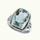 Elegant 925 Sterling Silver Blue Topaz Fashion Wedding Engagement Ring Size 7