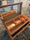 Vintage Samsonite Faux Leather Train Case Makeup Cosmetic Box With Tray 1950s