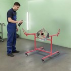 300lbs Tilting Mobile Wheel Paint Stand Heavy Duty W  Lock Casters Repair Tool