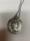Vintage Creed Sterling Silver Jesus Pendant Mary Guadalupe 925