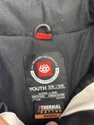 686 Jacket Youth Large White Black Hooded Insulated Snowboard 10k Waterproof