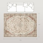 Homcom Machine Washable Area Rug 5x7  Non-slip Boho Floor Carpet  Mixed-brown