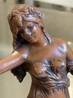 Vintage Art Nouveau Gaiete Allegory Statue Heavy Cast Figurine Socle Base French