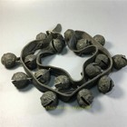1 34  Antique Ethnic Style Shaman Ceremonial Tiger Head Rattle Bell - Nepal