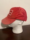 Vintage Red Corduroy Budweiser Snapback Trucker Hat Cap Patch Advertising 