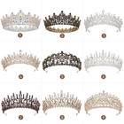 Aw Bridal Crystal Wedding Bridal Tiara Queen Crown Princess Headpieces Birthday