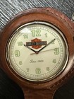 Harley-davidson Swiss Pocket Watch   Chain  Brown Leather Belt Case And Chain