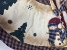 Primitive Country Christmas Tree Skirt   5 Stockings Set Plaid Santa Snowman