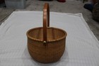 Vintage Nantucket Style Basket W  Swing Handle - 10  X 7 