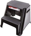 2 Molded Plastic Step Stool  Lightweight Abrasion-resistant Tread  1 Piece black