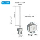 12pcs 19gax1  Blunt Dispensing Needle Tips Stainless Steel Silver