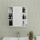 Generic Bathroom Medicine Cabinet With Mirror Wall Mounted  6 Open -  White
