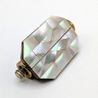 Vintage Mother Of Pearl Abalone Lipstick Holder Folding  as Is - Missing Mirror
