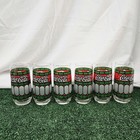  6  Vintage Rare  16 Oz Green   Red Coca-cola Tiffany Style  Frosted   Carrier
