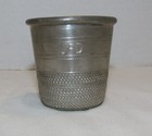 Vintage Just A Thimble Full Pewter Shot Glass Sheffield England