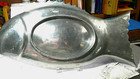 Large  Aluminum Fish Serving Platter By Arthur Court Design Vintage 25 