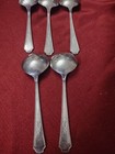 1847 Rogers Bros Ambassador Pattern Lot Of 5 Round Gumbo Soup Spoons