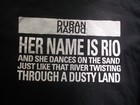 Duran Duran   rare   her Name Is Rio  Lyrics Style Used Men s L Concert T-shirt